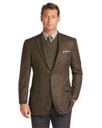 Jos. A. Bank Brown Signature Collection Traditional Fit Houndstooth Sportcoat Clearance for men