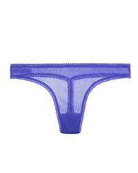 On Gossamer | Blue Solid Mesh Hip-g Thong | Lyst