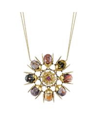 Daniela Villegas - Metallic Huichol Medallion Necklace - Lyst