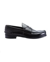 Prada - Black Penny Loafer for Men - Lyst