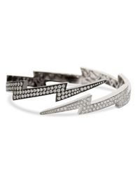 Anita Ko - Metallic Lightning Bolt Bracelet Cuff - Lyst