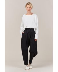 Studio Nicholson White Long Sleeve Loop Tee