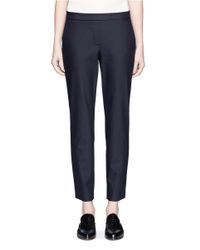 Theory | Blue 'thaniel' Stretch Cotton Blend Cropped Pants | Lyst
