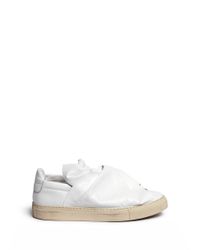 Ports 1961 | White Lambskin Leather Ribbon Sneakers | Lyst