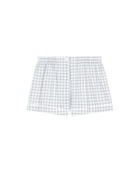 Araks | Blue 'tia' Gingham Check Organic Cotton Boxer Shorts | Lyst