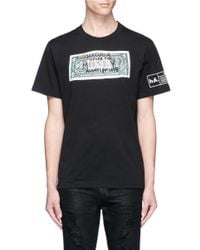 Haculla | Black 'never For Money' Doodle Bill Print T-shirt for Men | Lyst
