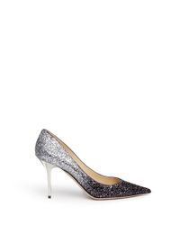 Jimmy Choo | Black 'agnes' Glitter Dégradé Pumps | Lyst