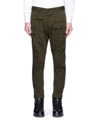 DSquared² | Green Cotton Cargo Pants for Men | Lyst