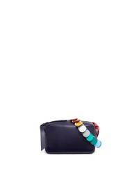 Anya Hindmarch | Blue 'circle' Mini Interlocking Strap Leather Crossbody Bag | Lyst