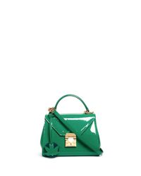 Mark Cross | Green 'hadley Baby Flap' Brush Off Leather Bag | Lyst
