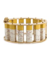 Lele Sadoughi - Metallic Stone Column Slider Bracelet - Lyst