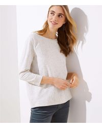 LOFT Multicolor Flecked Raglan Sweatshirt