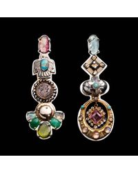 Lulu Frost - Black Fine Vintage Large Totem Earring - Eagle Tourmaline - Lyst