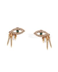 Lulu Frost - Metallic Discovery Eye Stud Earrings - Green - Lyst