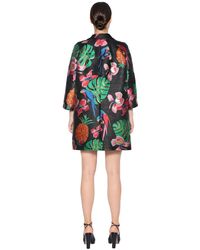 Manteau Brocard Simple Boutonnage Motif Tropical Valentino en coloris Multicolor