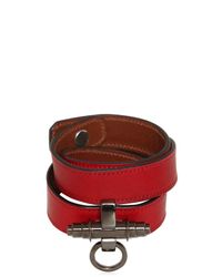 Givenchy | Red 3 Rows Obsedia Leather Bracelet | Lyst