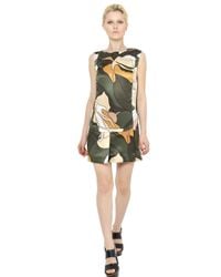 Marni Multicolor Printed Silk Cotton Ottoman