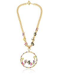 Maria Francesca Pepe | Metallic Graffiti Necklace W/ Pendant | Lyst