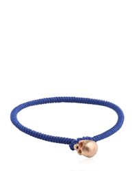 Luis Morais | Blue Large Half Skull Satin Finish Bracelet | Lyst