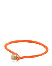 Luis Morais | Orange Large Half Skull Satin Finish Bracelet | Lyst