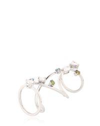 Delfina Delettrez | White Handroid Platinum Articulated Ring | Lyst