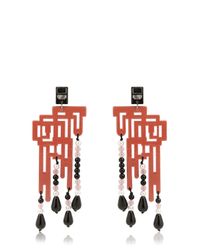 Anna E Alex | Red Labirinto Decò Earrings | Lyst
