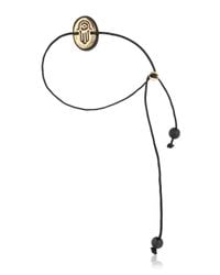 Anna E Alex | Black Lava & Gold Bracelet | Lyst