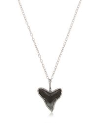 Samira 13 | Metallic Shark Tooth Necklace With Diamonds | Lyst