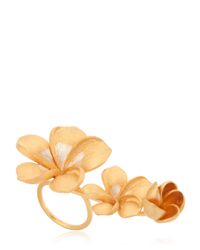 Jade Jagger | Metallic Frangipani Flower Ring | Lyst