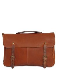 Bleu De Chauffe | Brown Justin Handmade Leather Business Bag | Lyst