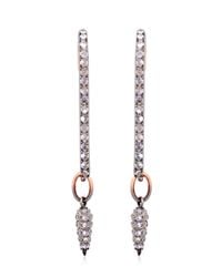 Katie Rowland | Metallic Safety Pin Drop Earrings | Lyst