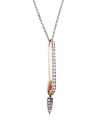 Katie Rowland | Metallic Safety Pin Drop Pendent | Lyst