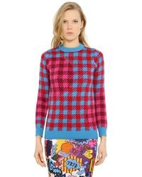 House of Holland | Blue Gingham Jumper | Lyst