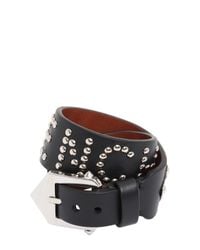 Givenchy | Black Studded Leather Wrap Bracelet | Lyst