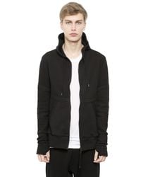 Alexandre Plokhov | Black Hooded Zip-up Bonded Jersey Sweatshirt for Men | Lyst