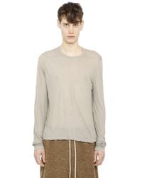 Rick Owens | Natural Double Cotton T-shirt for Men | Lyst