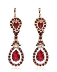 Givenchy | Red Crystal Pendant Earrings | Lyst