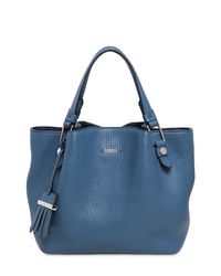 Tod's | Blue Small Flower Grained Leather Bag | Lyst