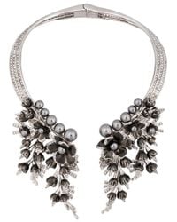 Schield | Metallic Cyborg Flowers Necklace | Lyst