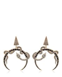 Roberto Cavalli | Metallic Embellished Snake Earrings | Lyst
