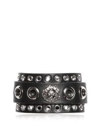 Versus | Metallic Lion Head & Eyelet Leather Cuff Bracelet for Men | Lyst