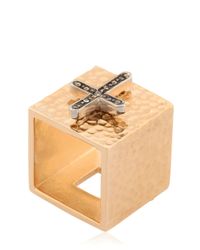 Schield | Metallic Charms Cross Ring | Lyst