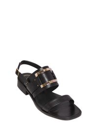 Roger Vivier | Black 25mm Skyscraper Buckle Leather Sandals | Lyst
