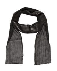 Cutuli Cult | Black Cotton Net & Ayers Snakeskin Scarf for Men | Lyst