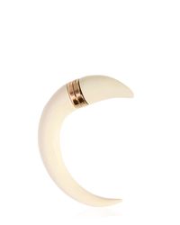 Givenchy | White Horn Shaped Magnetic Mono Earring | Lyst