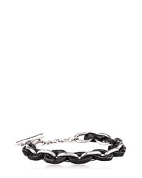 Henson | Black Carved Horn & Silver Links Bracelet for Men | Lyst