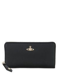 Vivienne Westwood Black Small Zip Around Wallet