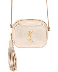 Saint Laurent | Metallic Monogram Blogger Laminated Leather Bag | Lyst