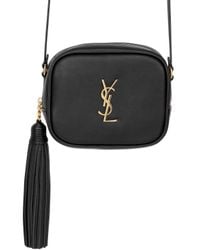 Saint Laurent | Black Monogram Blogger Leather Bag | Lyst