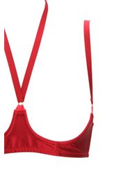 Kiki de Montparnasse Red Welcome Home Silk Bra